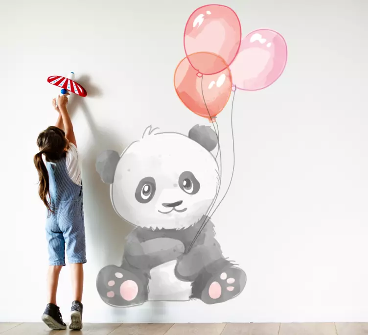 Baby banda med balloner wallsticker - TenStickers