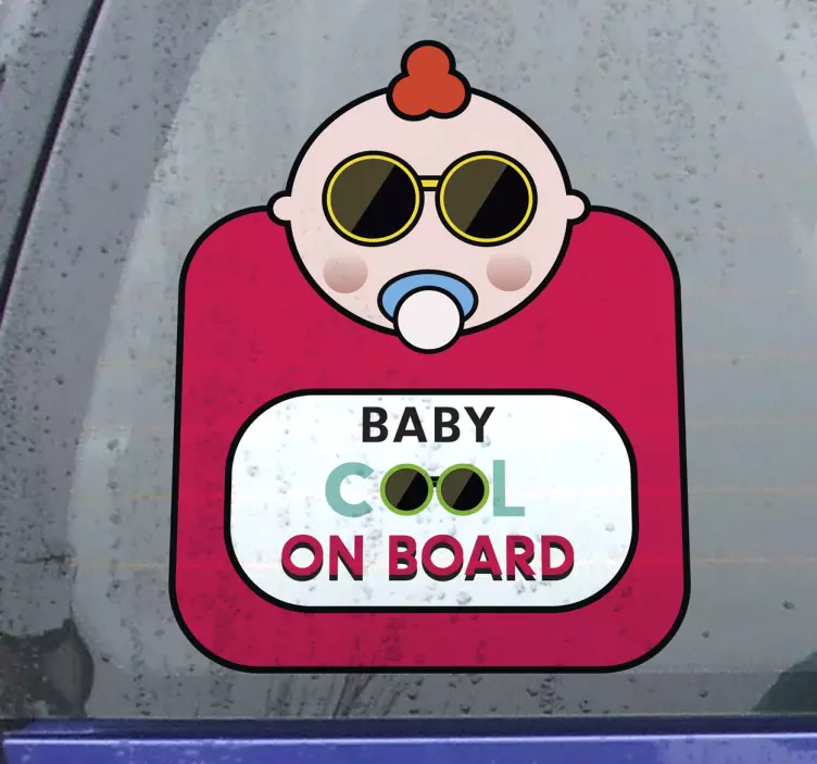 Baby cool baby om bord klistermærke - TenStickers