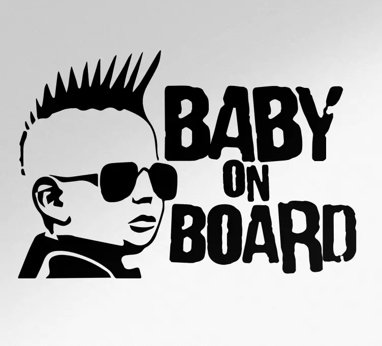 Baby rockstar baby om bord klistermærke - TenStickers
