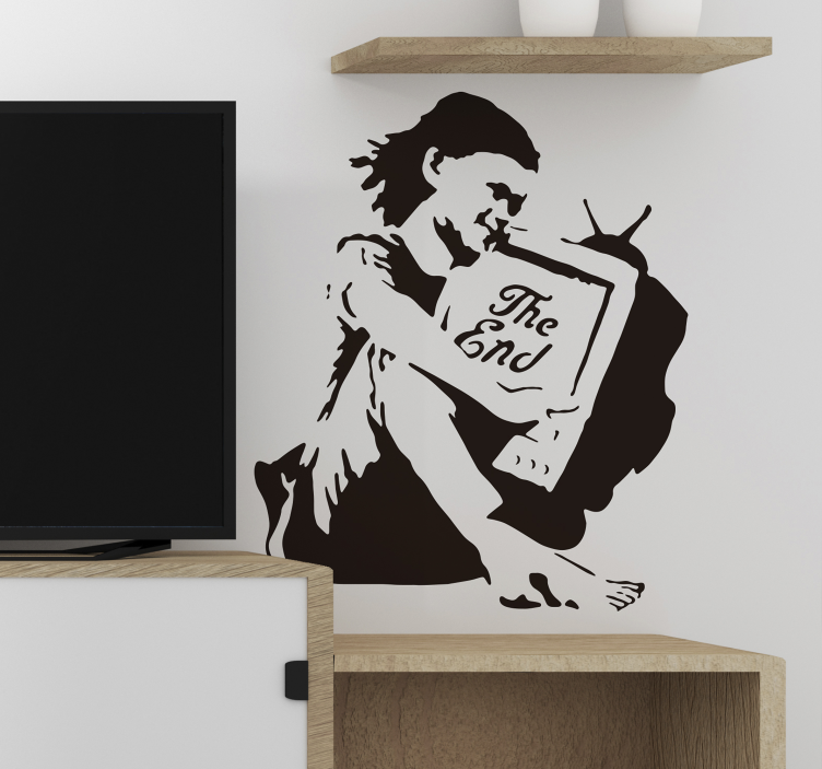 Banksy end tv pige wall art sticker - TenStickers