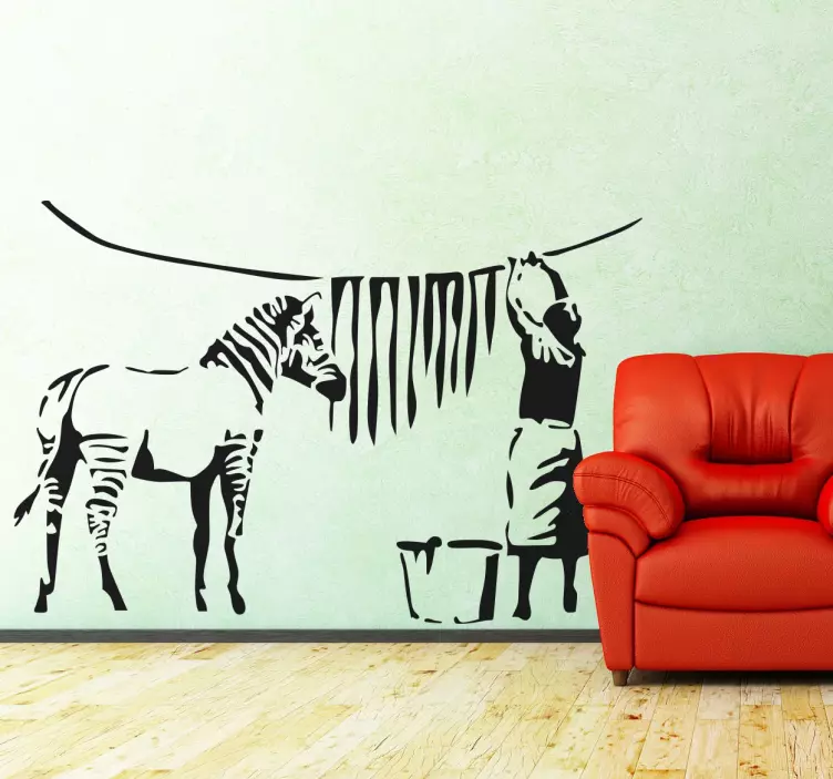 Banksy Zebra sticker - TenStickers