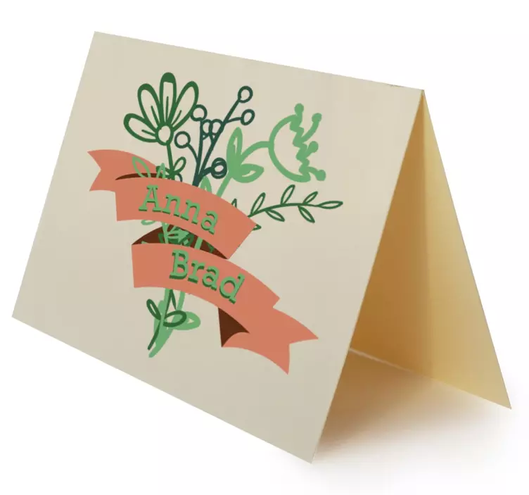 Banner blomster wedding sticker - TenStickers