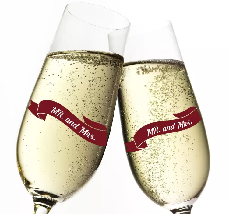 Banner bryllup sticker - TenStickers