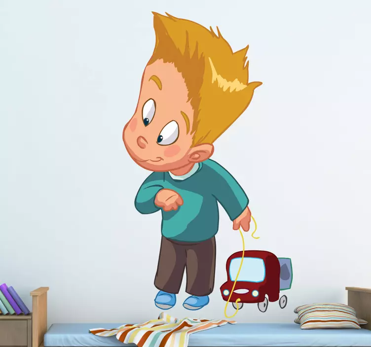 Barn leger med legetøjsvægklistermærke - TenStickers