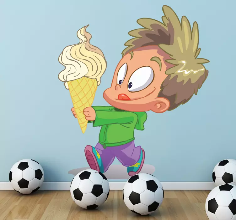 Barn med is klistermærke - TenStickers