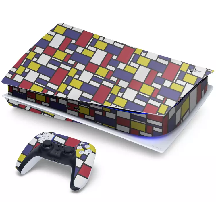 Bauhaus mønster playstation klistermærke - TenStickers