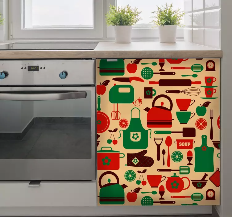 Bestik køkken skab møbler klistermærke - TenStickers