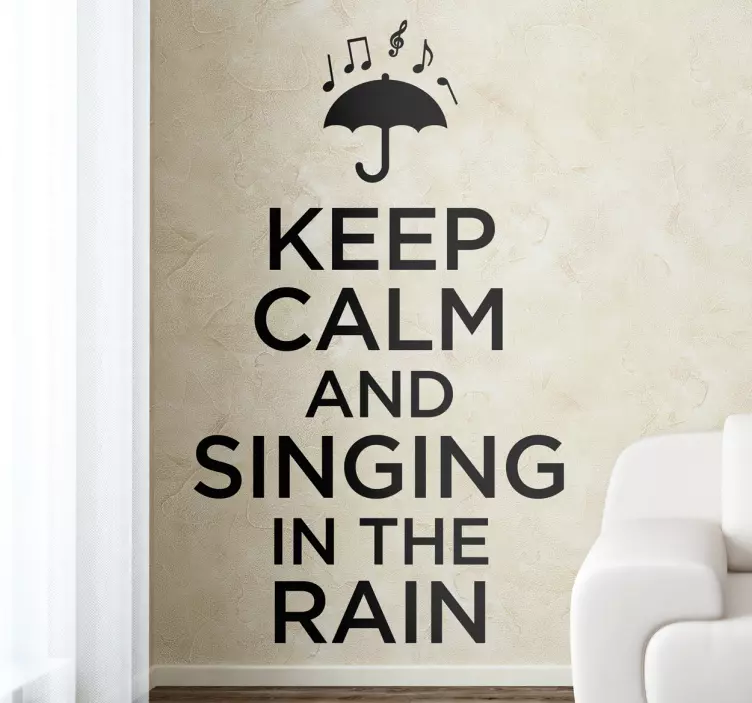 Bevar roen og syngende regn wallsticker dyr - TenStickers