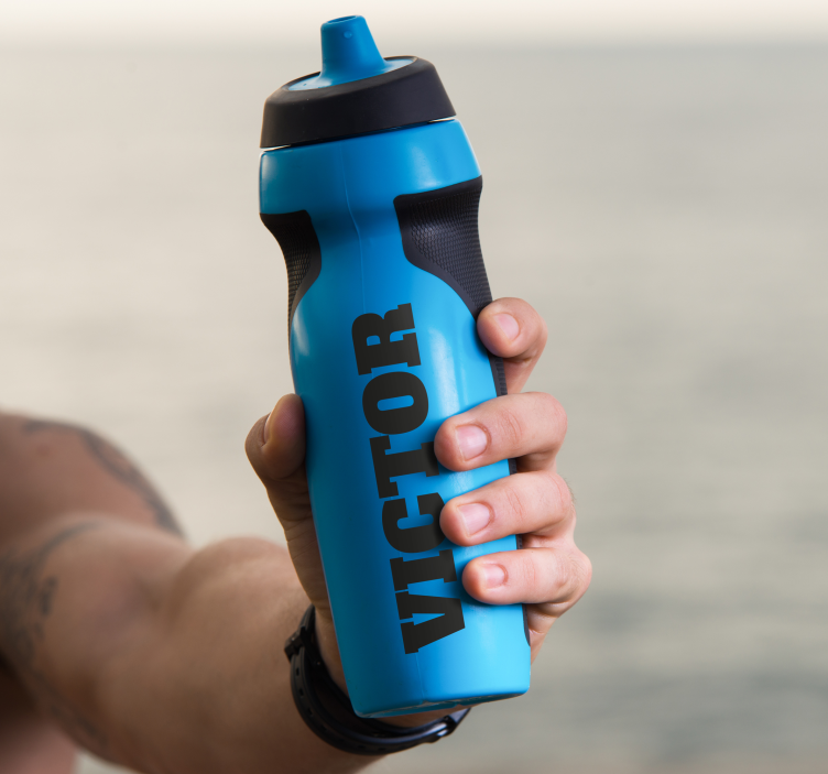 Bidon med navn tilpasses klistermærke - TenStickers