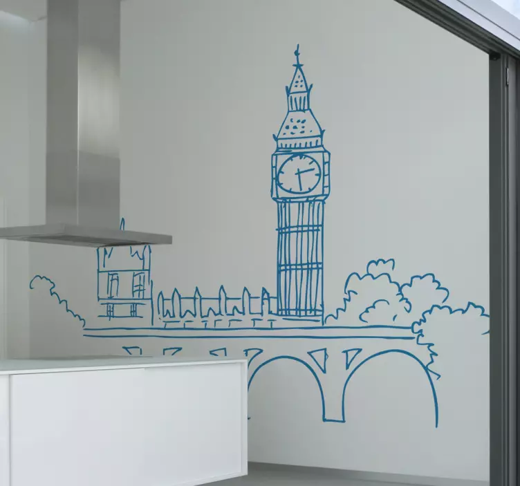Big Ben London silhuet sticker - TenStickers