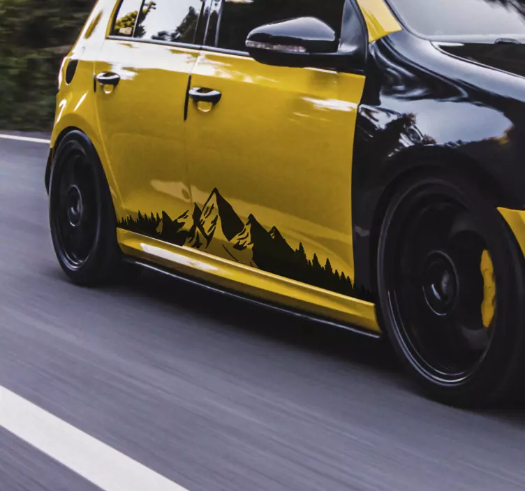 Bjerge klistermærke til bil - TenStickers