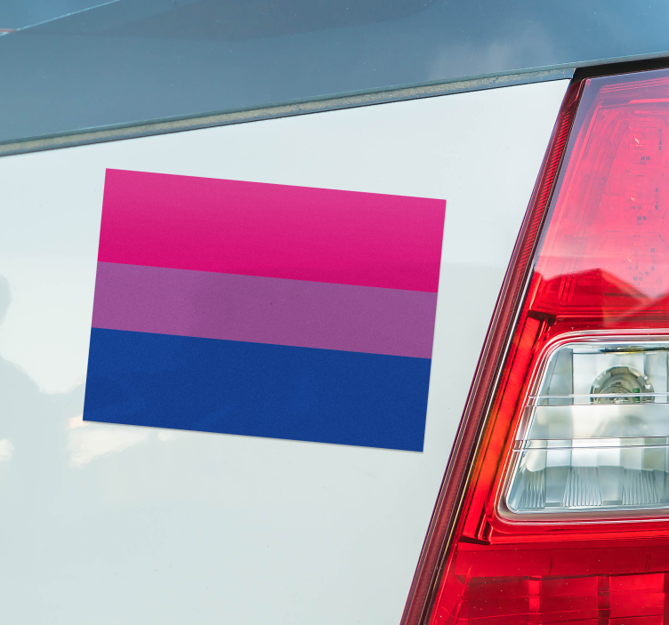 Biseksuel flag klistermærke til bil - TenStickers