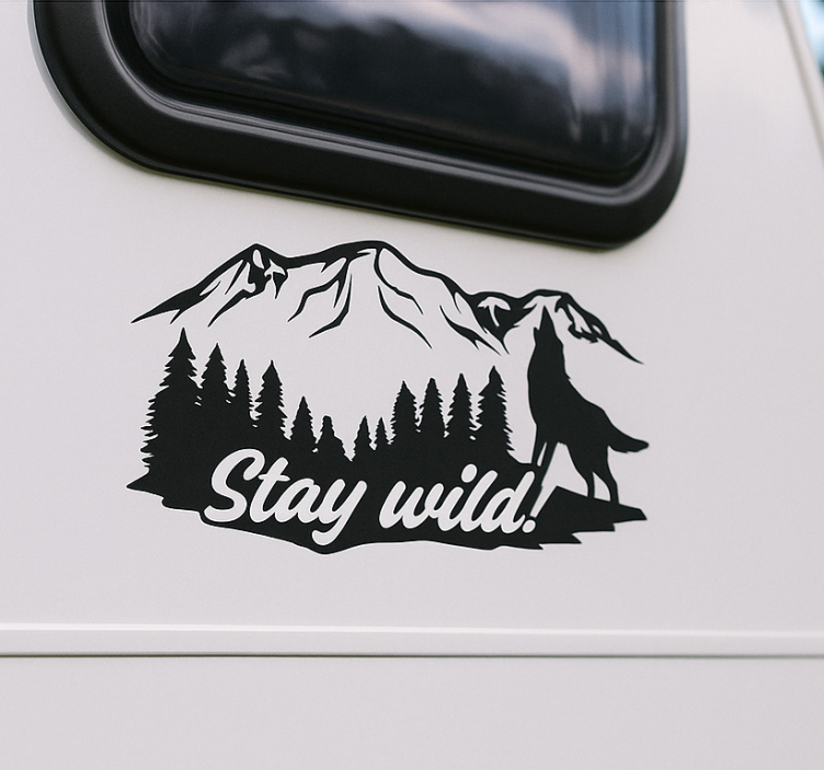 stay wild! klistermærke til campingvogn - TenStickers