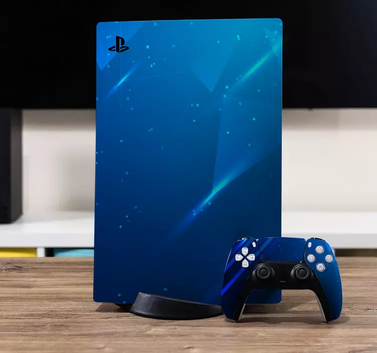 Blå abstrakt ps5 klistermærke ps5 klistermærker - TenStickers