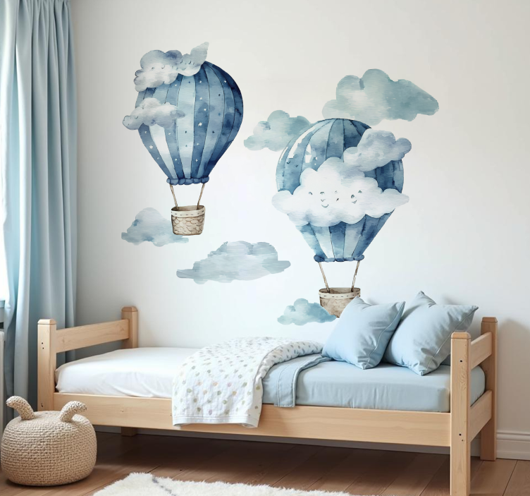 Blå balloner wallsticker - TenStickers