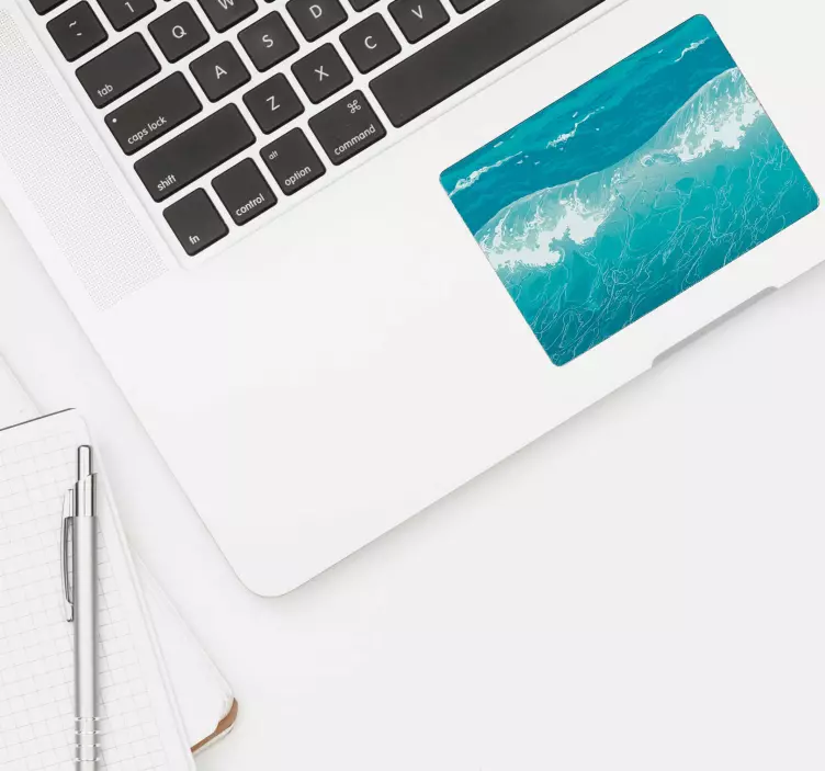 Blå havet trackpad bærbar klistermærke - TenStickers