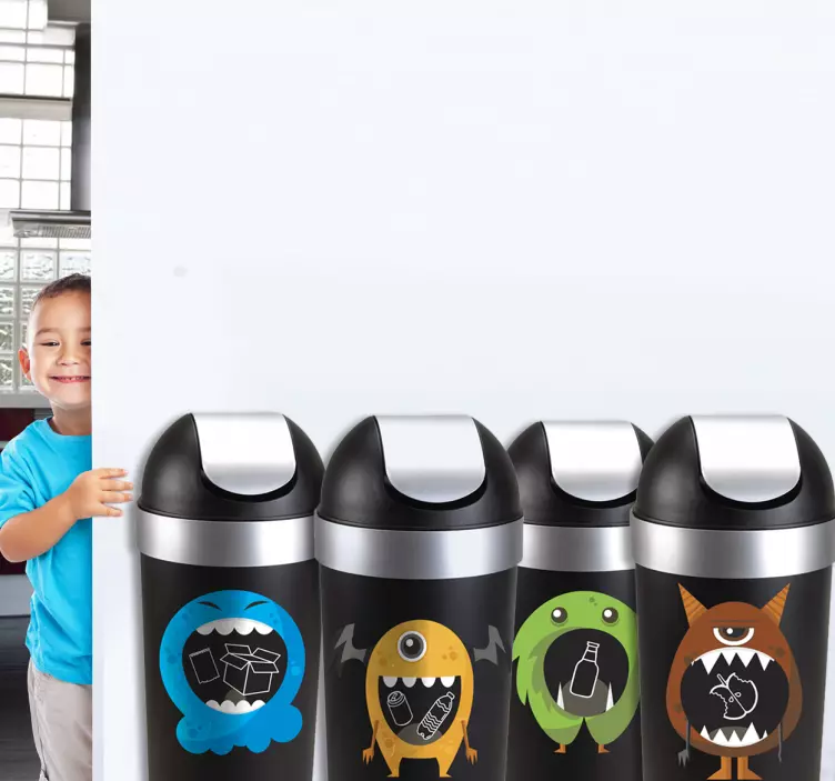 Blandede papirkurvemærkater - TenStickers