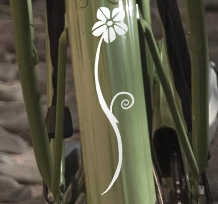 Blomster bølger cykel klistermærke - TenStickers