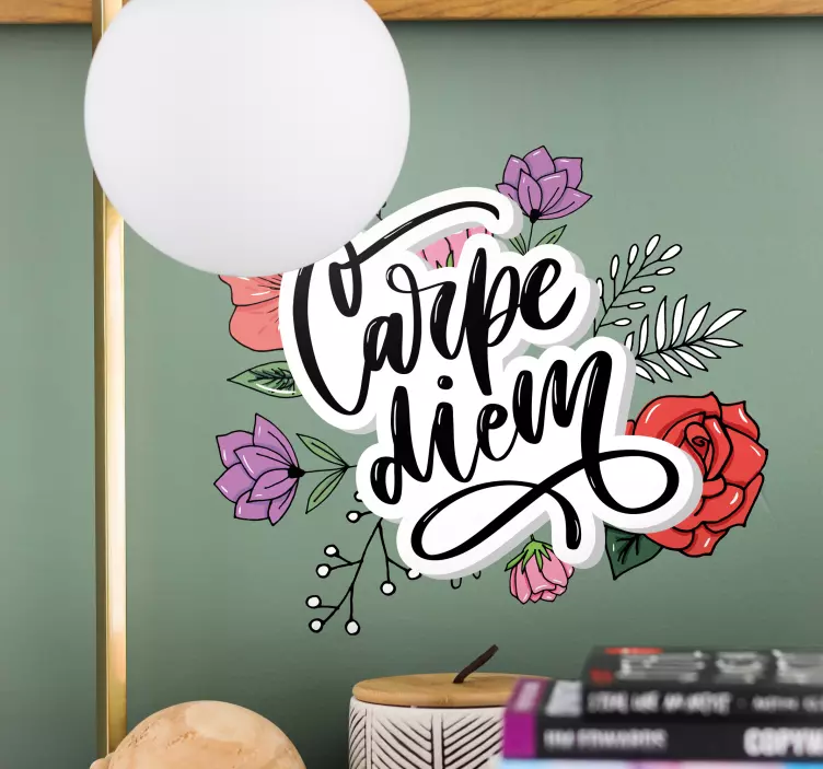 Blomster citat kunst wallsticker dyr - TenStickers