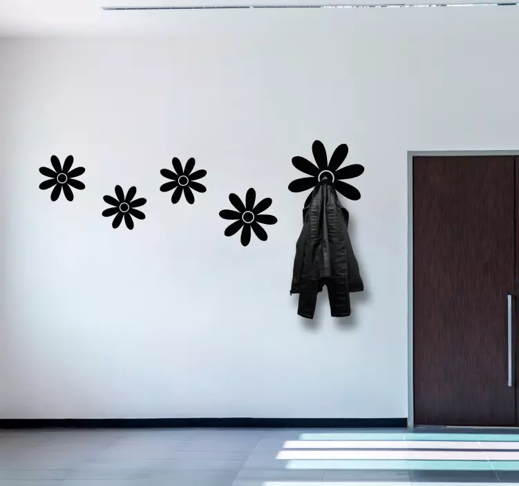 Blomsterkrogarrangement tøjbøjle klistermærke - TenStickers