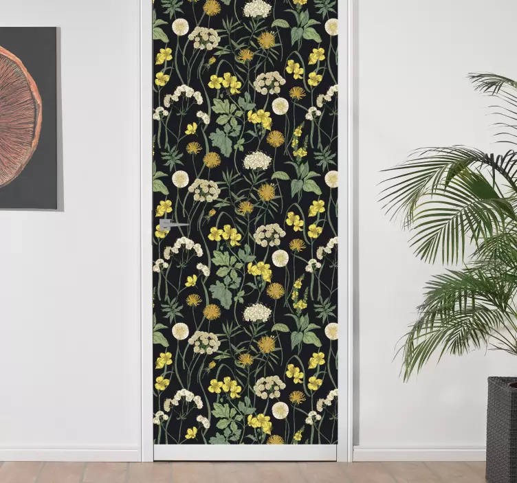 Blomstermønster møbelmærkat - TenStickers