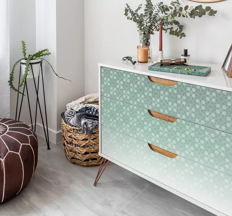 Blomstermønster med fade folie til møbler - TenStickers