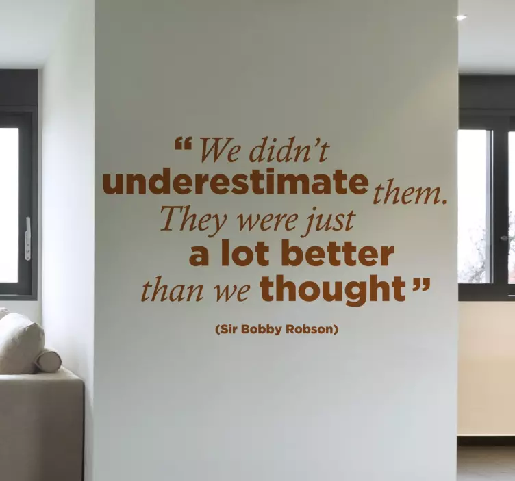 Bobby Robson tekst wallsticker - TenStickers