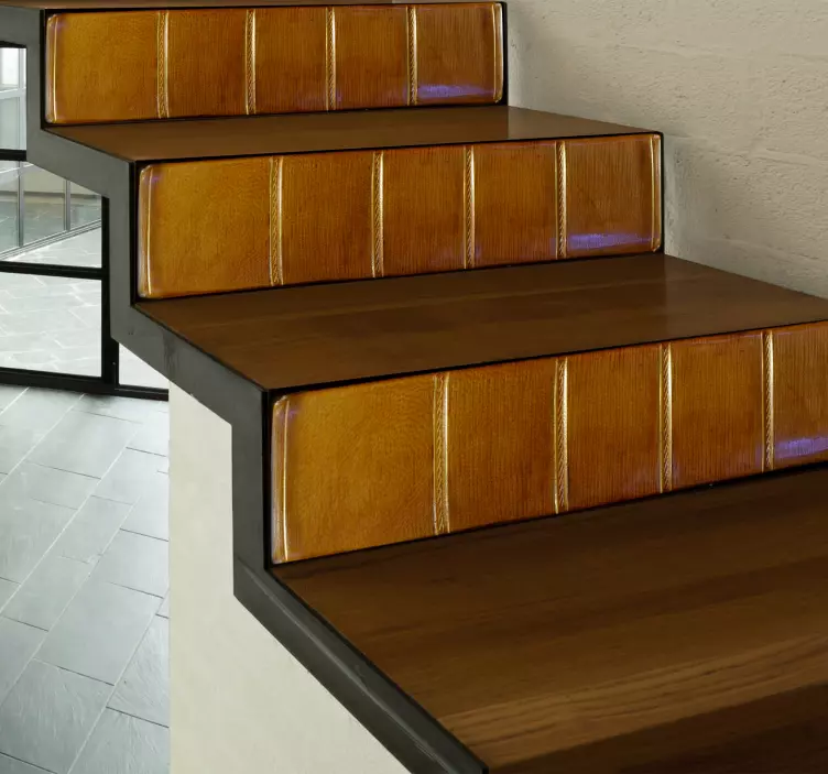 Bøger trapper vægmaleri klistermærke - TenStickers