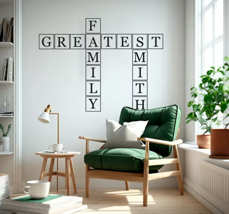 Bogstavblok efternavn navne klistermærker - TenStickers