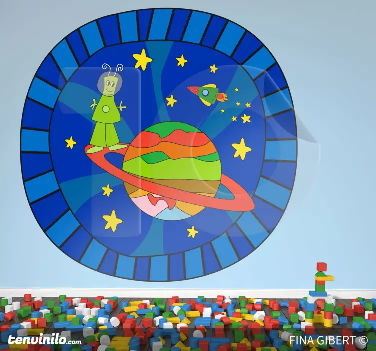 Børn fremmede planet vægmaleri - TenStickers