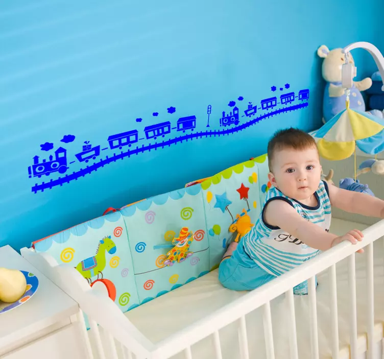 Børn klistermærker damp tog - TenStickers