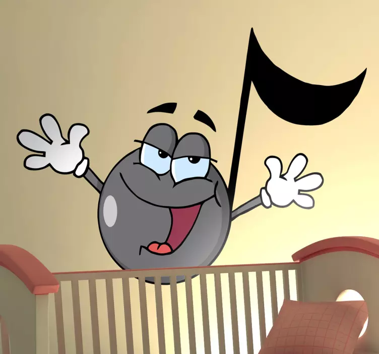 Børn klistermærker glade musikalske note - TenStickers