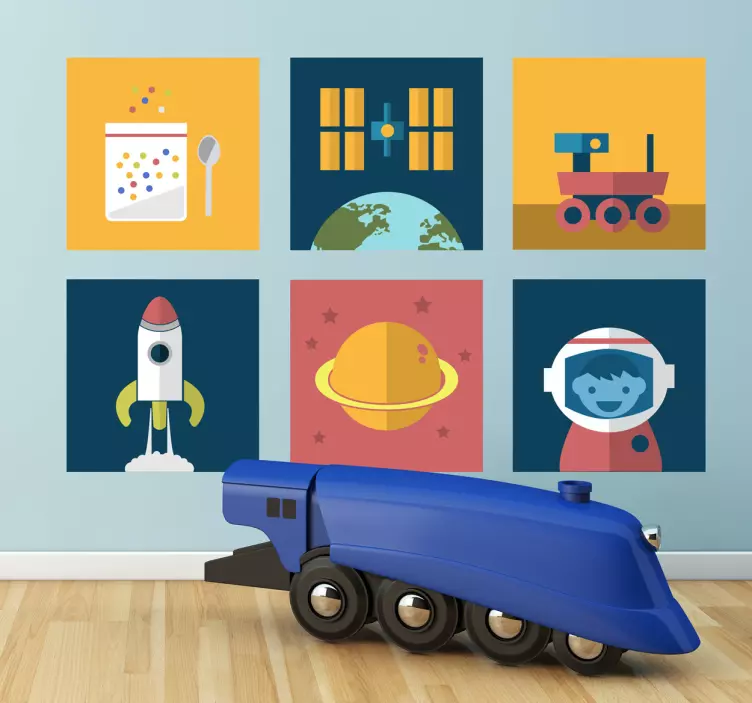 Børn plads fliser mærkater - TenStickers