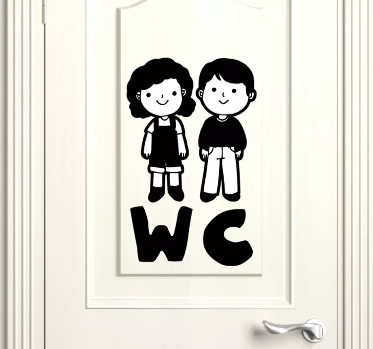 Børn wc toilet dørklistermærke - TenStickers