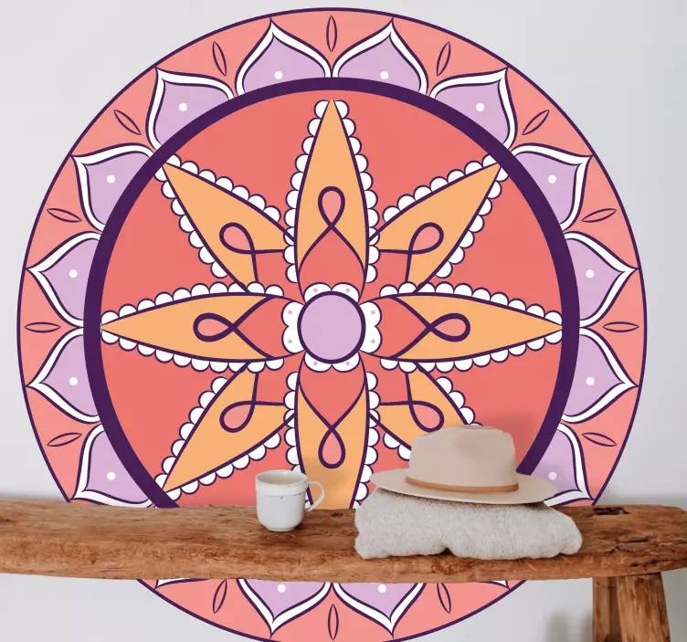Botanisk mandala wallsticker dyr - TenStickers