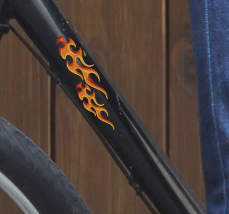 Brand flammer cykel vinyl klistermærke - TenStickers