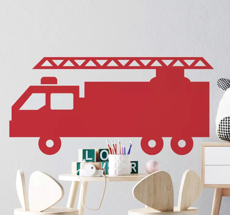 Brandbil silhuet wallsticker dyr - TenStickers