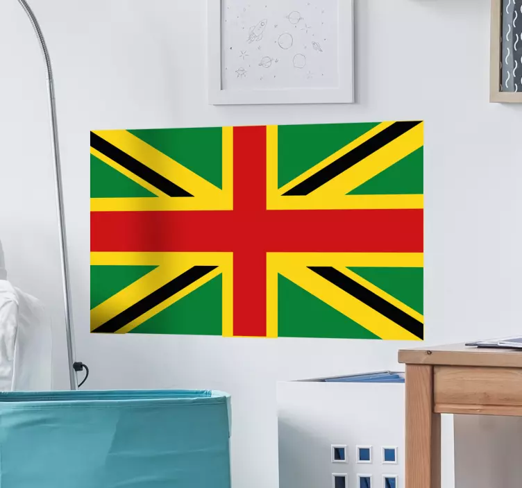Britisk og jamaicansk flag mærkat - TenStickers
