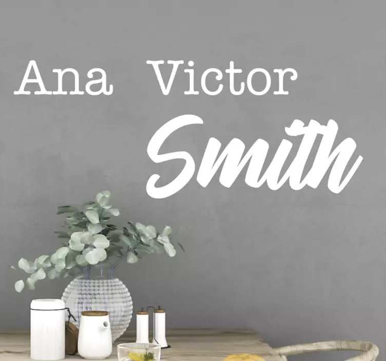 Brugerdefineret navnegenerering tekstklistermærke - TenStickers