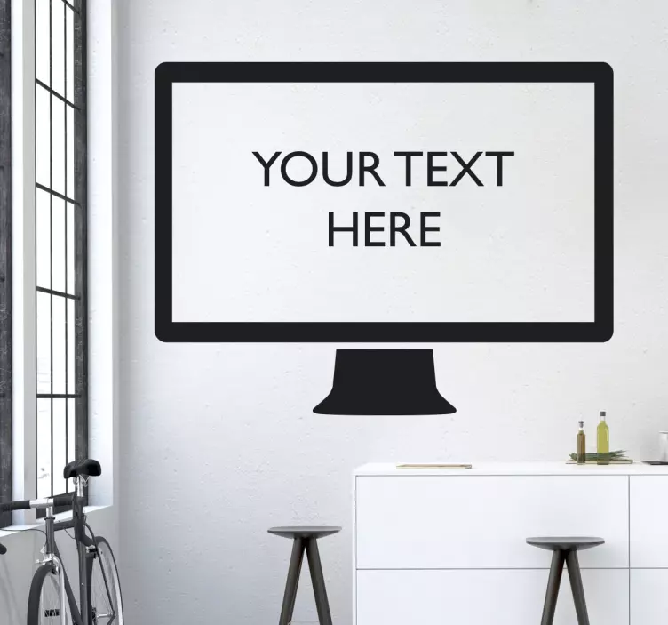Brugerdefineret tekst computer skærm klistermærke tekst decal - TenStickers