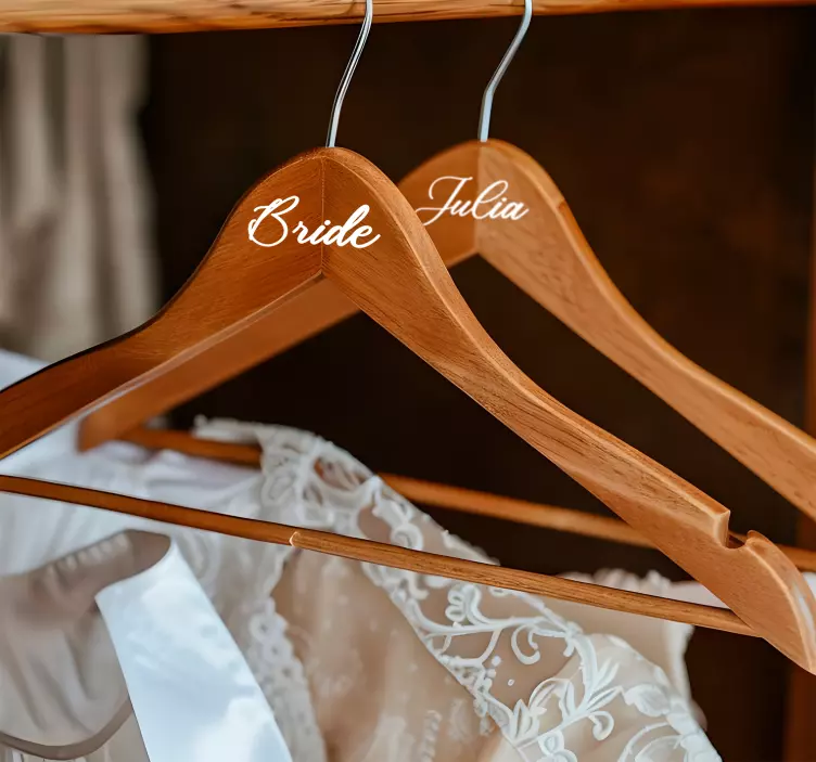 Bryllup bøjle klistermærker med navn - TenStickers