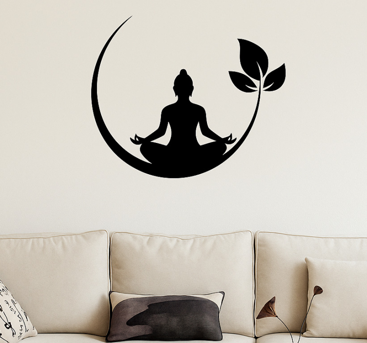 Buddist zen minimalistisk design stue wallsticker - TenStickers