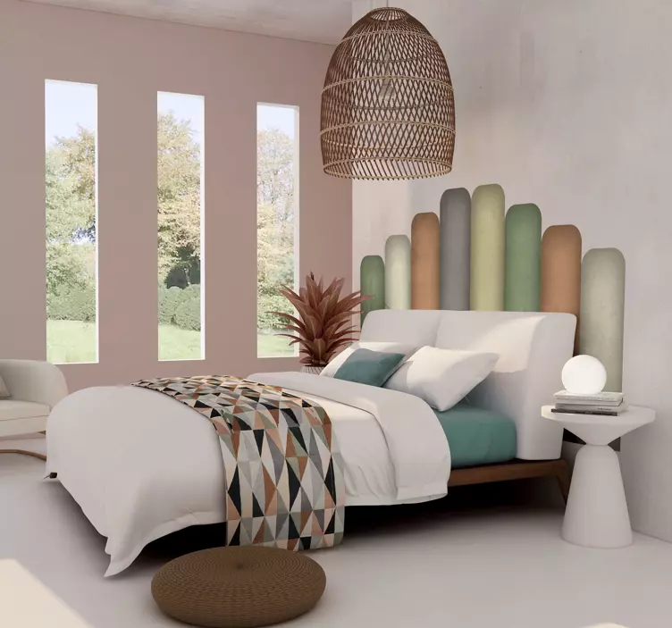 Buet blødt design klistermærke sengegavl - TenStickers