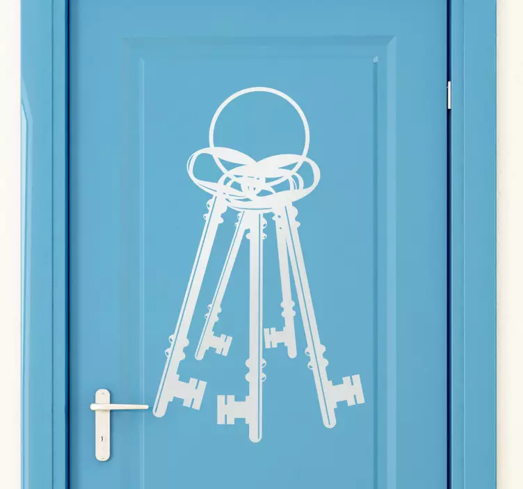 Bundt af nøgler dørklistermærke - TenStickers