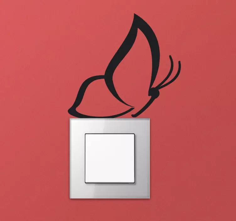 Butterfly light switch dekorative klistermærke - TenStickers