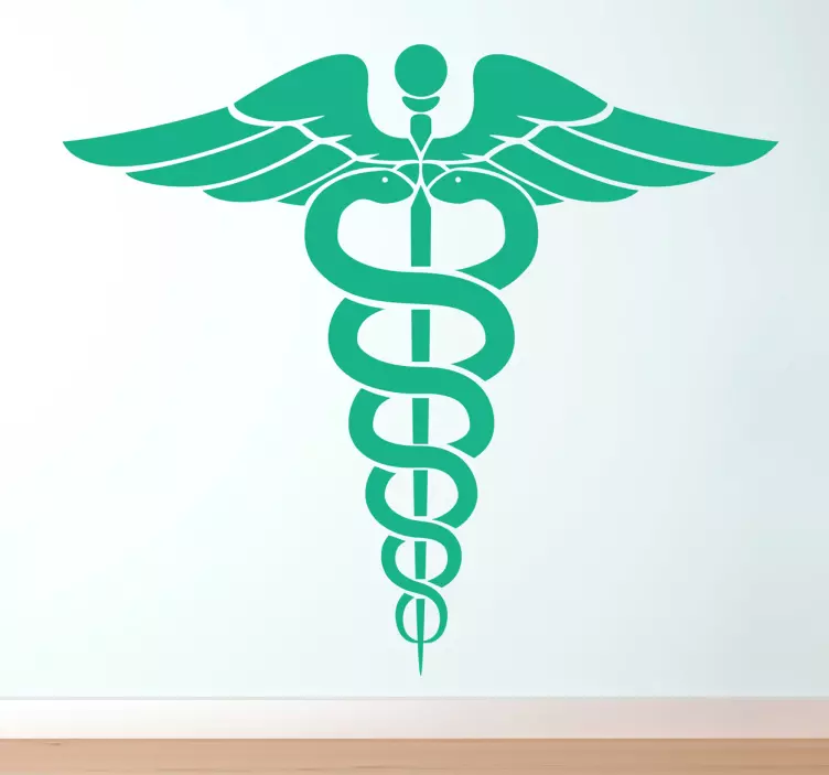 Caduceus sundhed symbol væg klistermærke - TenStickers