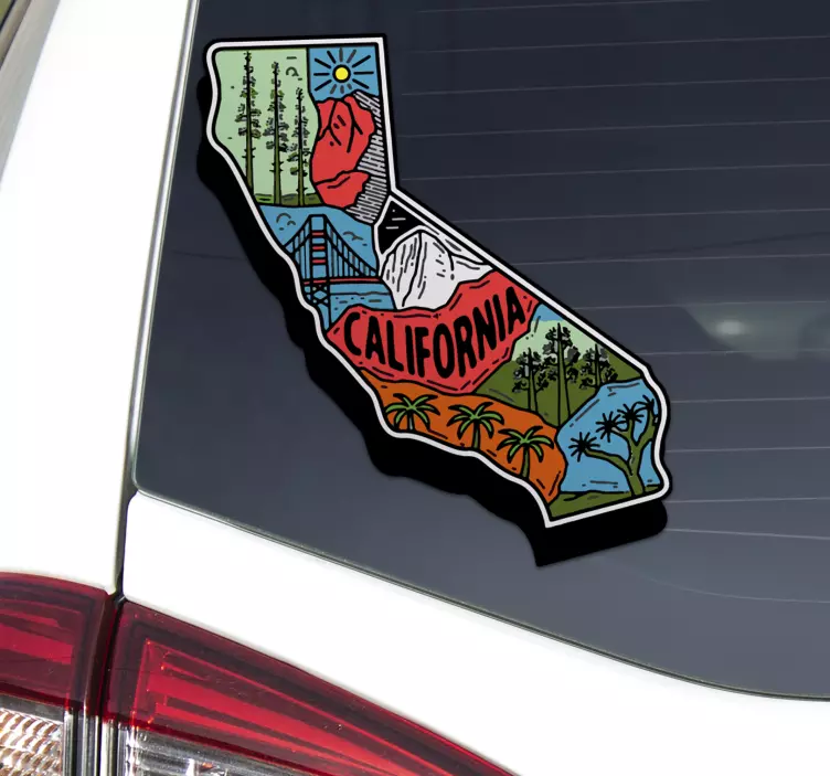 Californien sticker til bil - TenStickers
