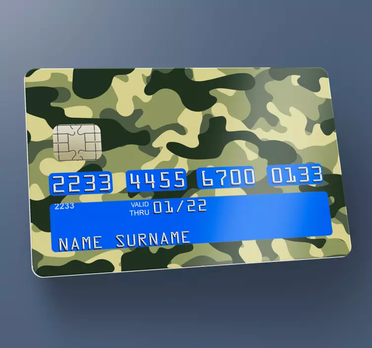 Camo grøn og brunt kort klistermærke - TenStickers