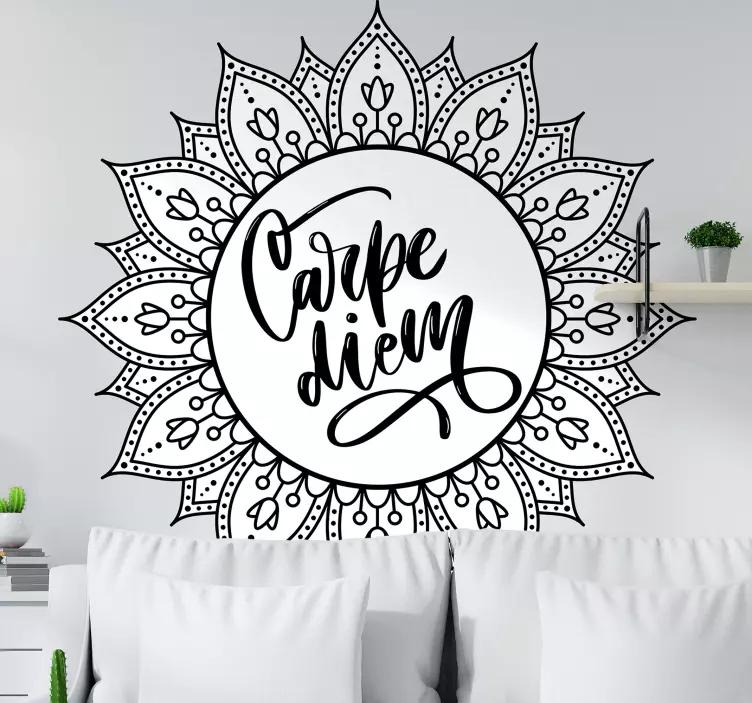 Carpe diem inspirerende sætning wallsticker dyr - TenStickers