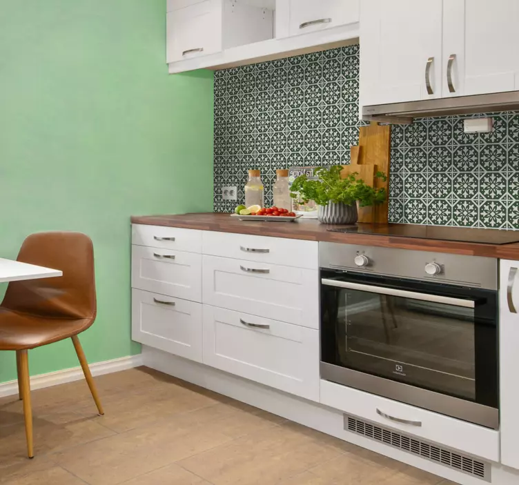 Cement på en grøn baggrund fliser klistermærker - TenStickers